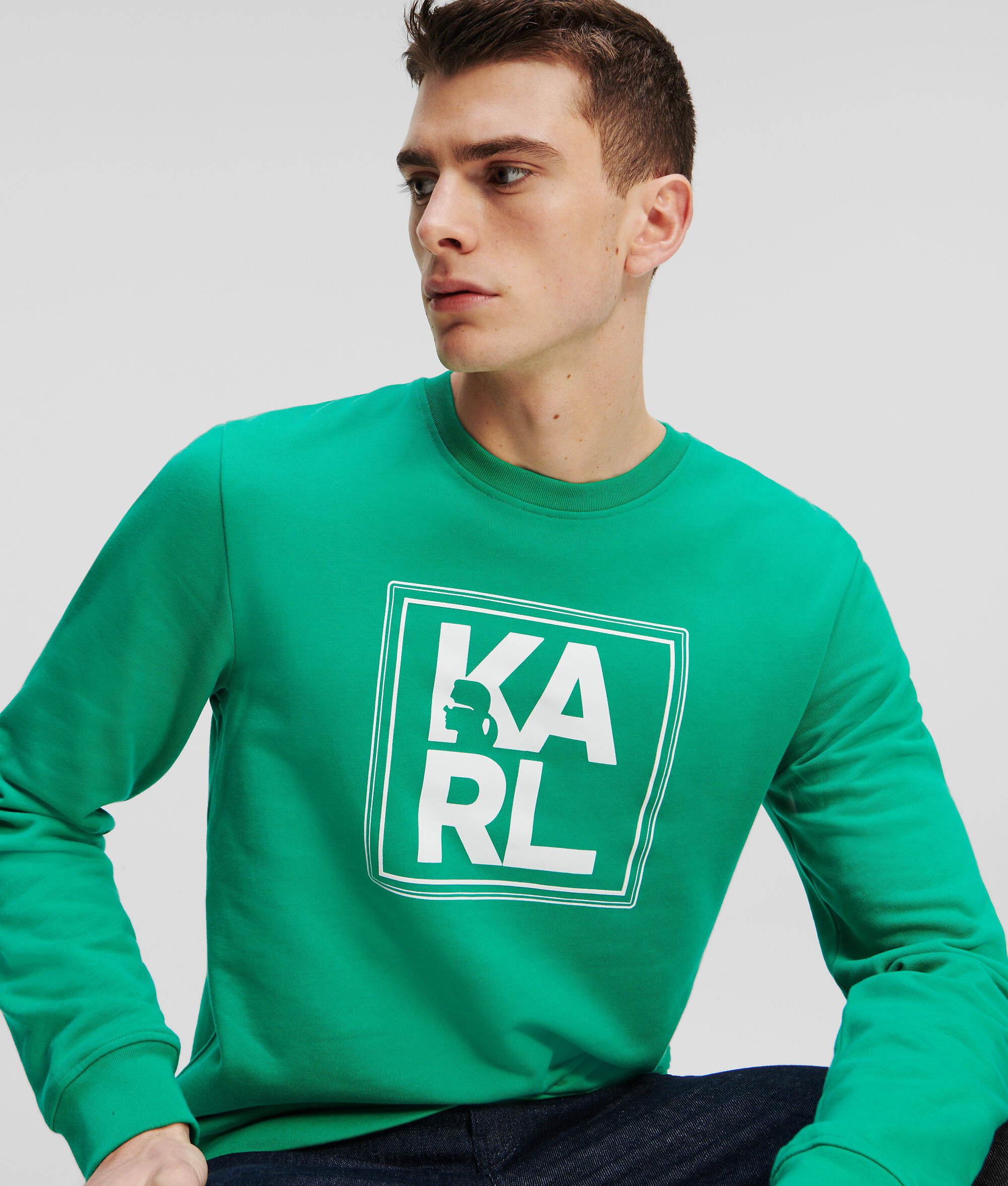 (image for) Leading ATHLEISURE BIG KARL LOGO SWEATSHIRT